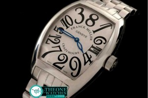 Franck Muller - Curvex Jumbo Crazy Hours SS/SS Wht Asia 21 Auto