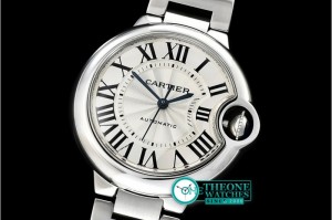 Cartier - Balon De Bleu Ladies 33mm SS/SS White TWF Seiko NH05A