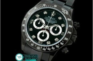 Rolex - PVD/PVD Black Diam Asia 7750 Running Secs @ 6.00