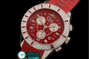 Christian Dior - Christal Jewellery Mid SS/RU Red Swiss Qtz c/w Boxset