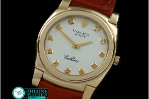 Rolex - Cellini YG/LE White Diam Swiss Quartz