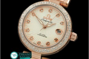 Omega - Deville Ladymatic RG/RG/DIAM White Swiss Qtz