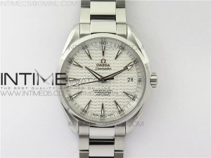 Aqua Terra 150M SS VSF 1:1 Best Edition White Wave Textured Dial on SS Bracelet A8500 Super Clone