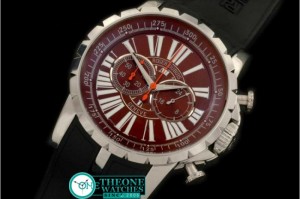 ROGER DUBUIS - Excalibur Chrono SS/RU Brown Jap Quartz Chrono