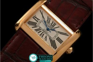 CARTIER - Divan Mid RG/LE White Swiss Eta 2671-2