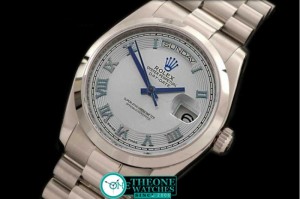 Rolex - SS Pres Smooth L-Blue/Roman Dial Swiss Eta 2836-2