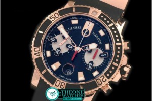 Ulysse Nardin - Maxi Marine Chrono Blk RG/RU Blk A-7750 28800