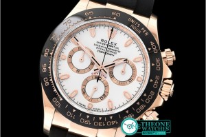Rolex - Daytona 116515 CER/RG/RU Wht Noob Asia 4130 Mod