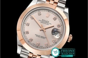 Rolex - DJ2 41mm Jub Smt RG/SS Grey Diam BP Swiss 2836