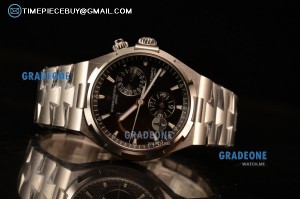 Vacheron Constantin Overseas Dual Time Black Dial Steel Watch - 47450/B01A-9226