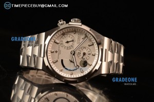 Vacheron Constantin Overseas Dual Time White Dial Steel Watch - 47450/B01A 47450 / B01A