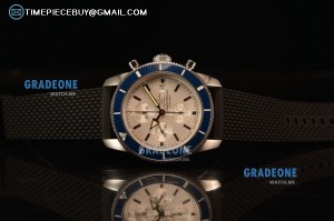 Breitling SuperOcean Heritage Chronograph Blue Ceramic Bezel Steel Watch -A13313121G1C1