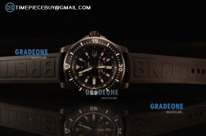 Breitling SuperOcean 2824 Auto Black PVD Case with Black Dial and Black Rubber Strap - 1:1 Origianl (GF)