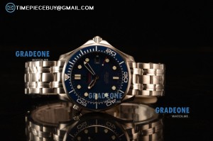 Omega Seamaster 300M Swiss ETA 2824 Automatic Steel Case With Blue Dial And Blue Ceramic Bezel