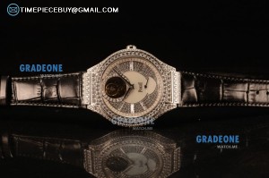 Piaget - Polo Tourbillon Manual Winding Full Diamond Case White Gold Alligator G0A38148